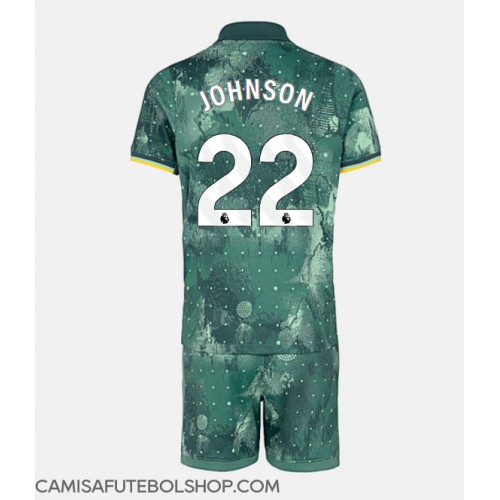 Camisa de time de futebol Tottenham Hotspur Brennan Johnson #22 Replicas 3º Equipamento Infantil 2024-25 Manga Curta (+ Calças curtas)